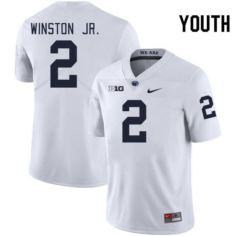 Youth #2 Kevin Winston Jr. Penn State Nittany Lions College Football Jerseys Stitched-White